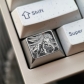 1.25U R1 Titanium Alloy Artisan Keycaps Precision Pointillism for Mechanical Keyboard -Anya